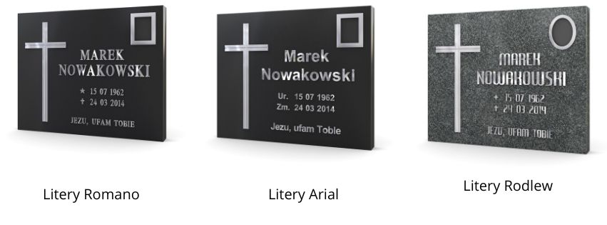 Kroje liter nagrobnych