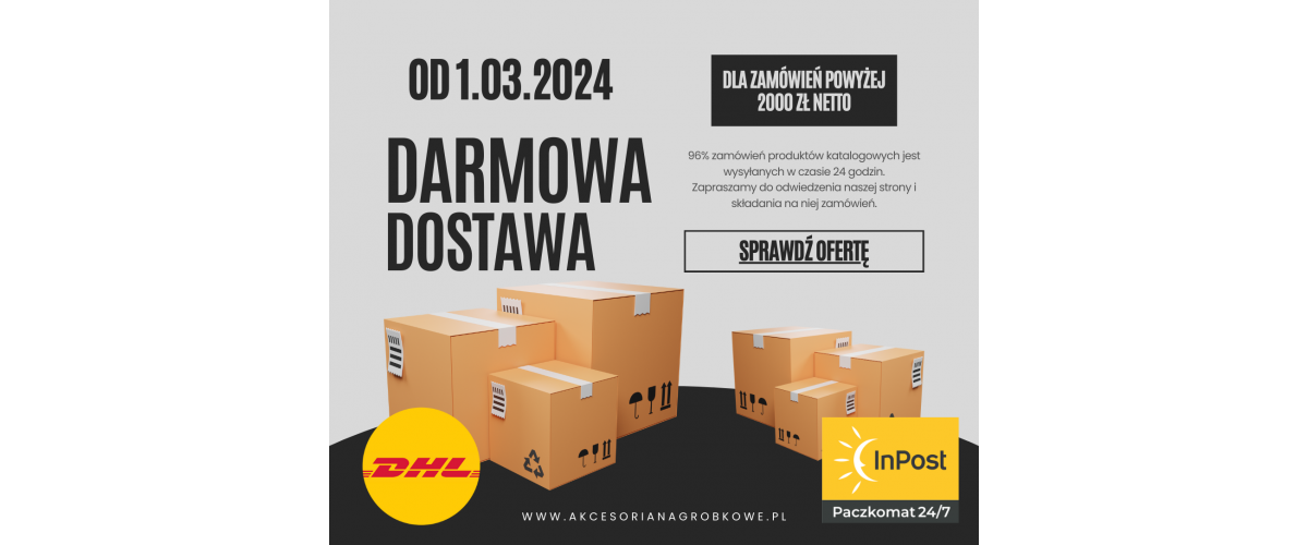 Darmowa dostawa - update 1.03.2024